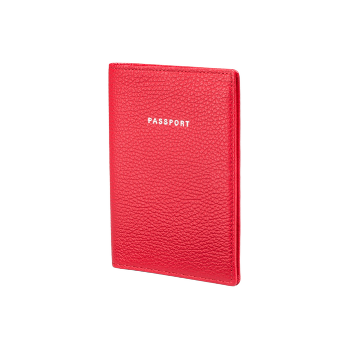 PASSPORT HOLDER IN FABRIANO RED LEATHER