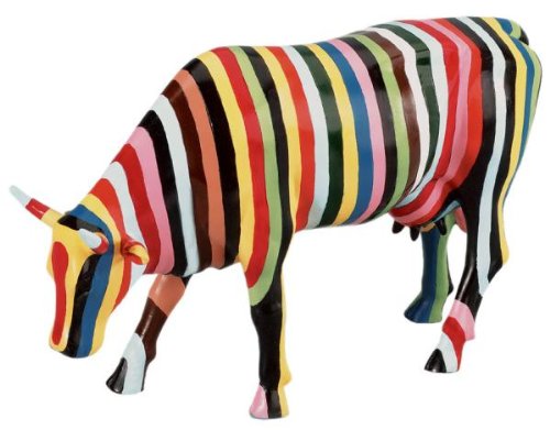 "COW PARADE LARGE H 170MM X 290MM STRIPED"