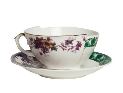 TEA CUP WITH SAUCER IN PORCELAIN SELETTI HYBRID ISIDORA ART 09745